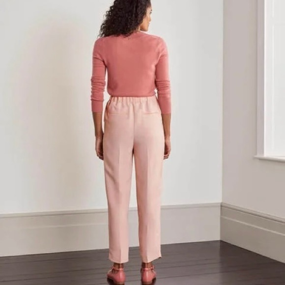 Boden 14 Albemarle Pull On Crepe Trousers Milkshake Light Pink. EUC! - Picture 3 of 10